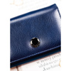 Damen-Geldbörse aus echtem Leder und Öko-Leder in Marineblau mit RFID-Schutz - Peterson
