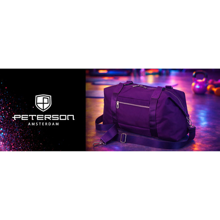 Sportliche Trainingstasche aus Polyester in Violett - Peterson