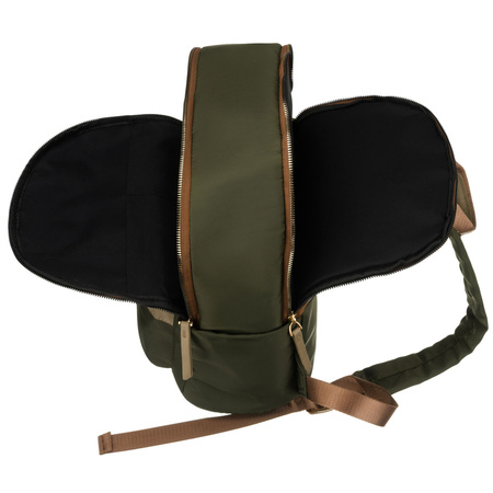 Grüner, städtischer Damenrucksack aus Polyester mit Reißverschlüssen verschließbar – Peterson