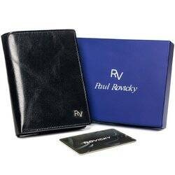 Vertikale Herren Geldbörse aus glänzendem Echtleder ohne Verschluss – Rovicky