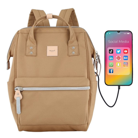 Städtischer Damen Rucksack mit Taschen und USB-Anschluss – Himawari