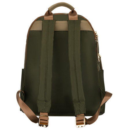 Grüner, städtischer Damenrucksack aus Polyester mit Reißverschlüssen verschließbar – Peterson