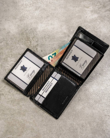 Kompakte Herren Geldbörse aus Echtleder – Pierre Andreus