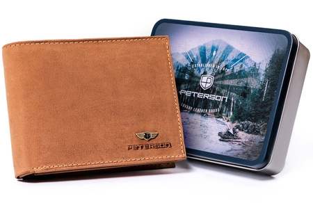 Klassische Herren Geldbörse mit Reißverschlussfach – Peterson