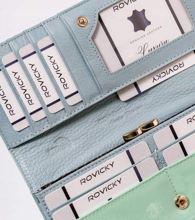 Große Damen Geldbörse aus lackiertem Echtleder – Lorenti