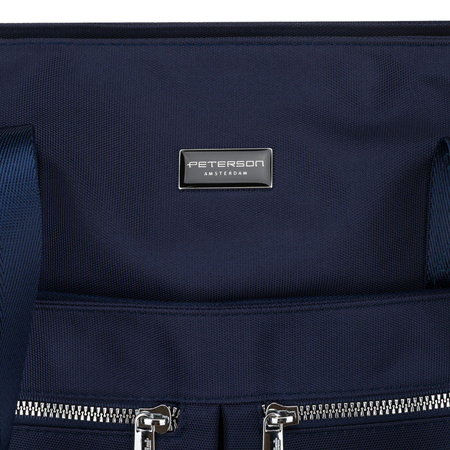 Granatfarbener, einteiliger Damen-Shopper aus Polyester, ausgestattet mit einem abnehmbaren, verstellbaren Gürtel – Peterson