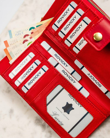 Große Damen-Geldbörse aus Öko-Leder – Rovicky
