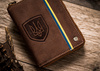 Herren Geldbörse aus Leder mit ukrainischem Wappen und Farben – Peterson