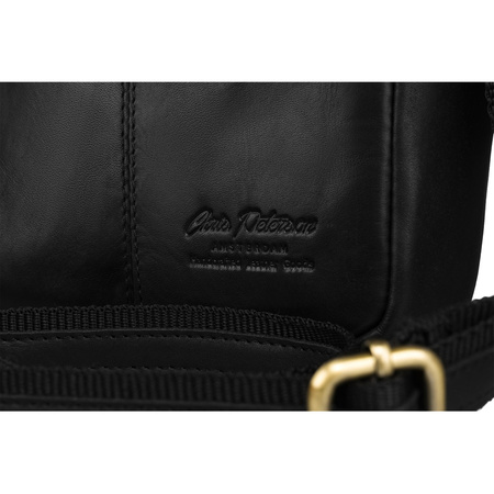 Leder Schultertasche mit Klappe – Peterson