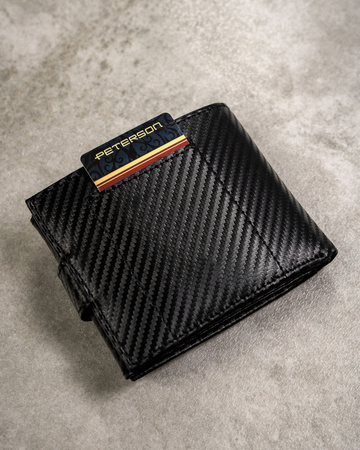 Herren Carbon-Set mit Geldbörse und Schlüsselanhänger – Peterson