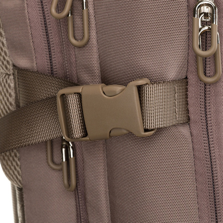 Beiger Reise-Rucksack aus Cordura mit USB-Anschluss – Peterson