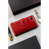 Rote Damen Geldbörse aus Leder mit modischem Akzent – Peterson