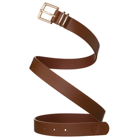 Schmaler Damen-Gürtel aus Öko-Leder in Hellbraun – Peterson