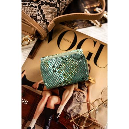 Damen Geldbörse aus Leder mit goldenen Details und RFID-Schutz – Peterson