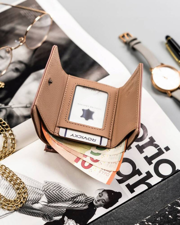 Klassische kleine Damen Geldbörse mit Klappverschluss – Rovicky