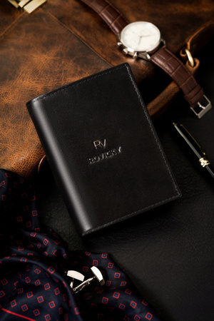 Stilvolle Herren Geldbörse aus Leder ohne Verschluss – Rovicky