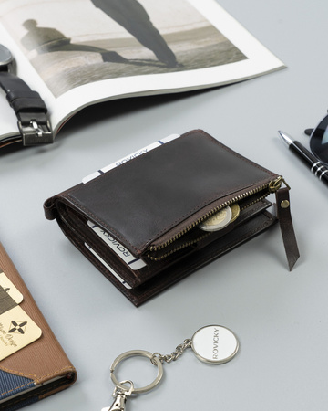 Herren Geldbörse aus Echtleder im Retro-Stil – Rovicky