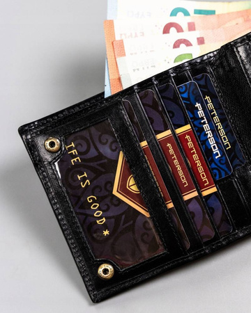 Elegante Herren-Geldbörse aus Naturleder – Peterson