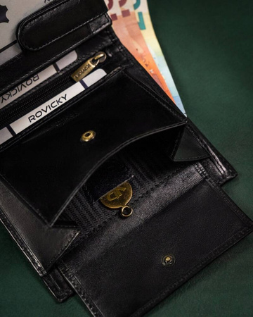 Große Herren Geldbörse aus Leder mit RFID-Schutz – Rovicky