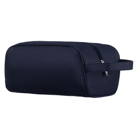 Peterson Dunkelblaue Kosmetiktasche aus Synthetikgewebe, ein Fach und mit Reißverschluss verschließbar