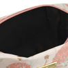 Rosa Kosmetiktasche aus Polyester, einteilig und mit Blumenmuster verziert - Peterson