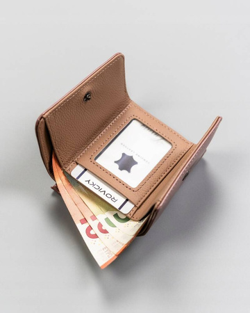 Elegante kleine Damen Geldbörse aus echtem und Öko-Leder – Rovicky