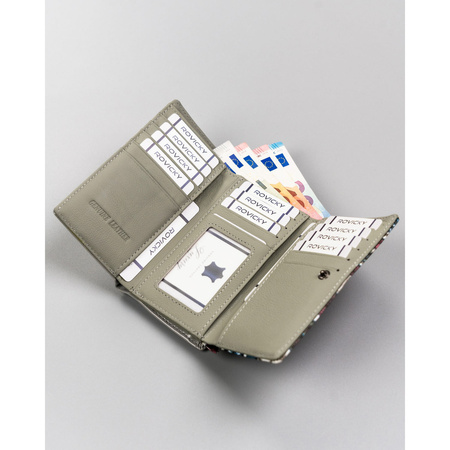 Damen Geldbörse Blumenmuster mit Druckknopf – 4U Cavaldi