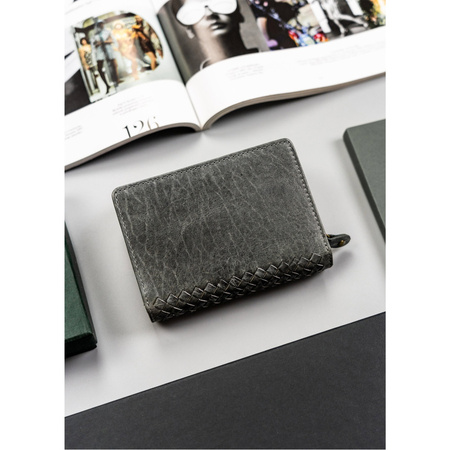 Elegante Karten- und Münzbörse aus Farbverlauf-Leder – Peterson