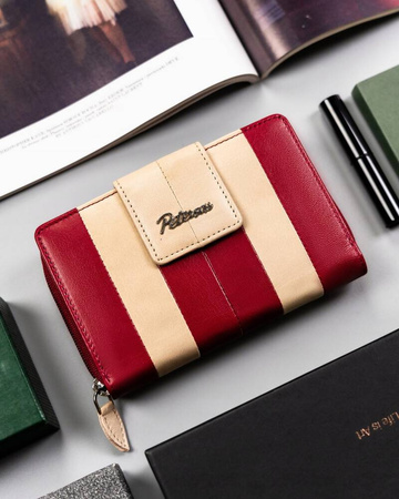 Damen Geldbörse aus Leder mit Druckknopf – Peterson