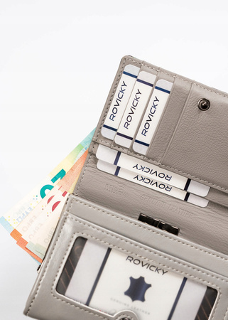 Mehrfarbige Damen Geldbörse aus Echt- und Öko-Leder mit Druckknopf – 4U Cavaldi