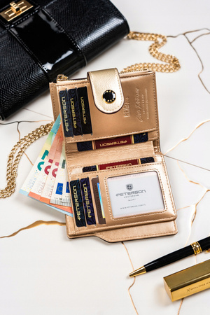 Elegante Damen Geldbörse aus Öko-Leder mit zwei Fächern – Peterson