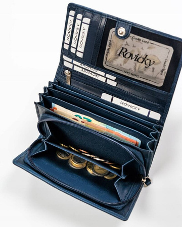 Große Damen Geldbörse aus Echtleder – Rovicky