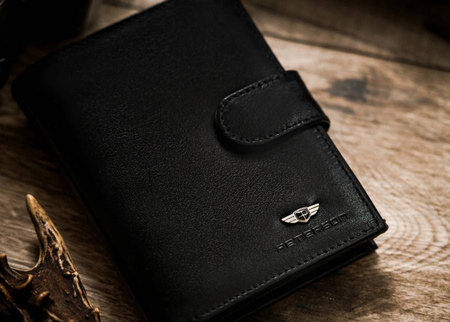 Vertikale Herren Geldbörse mit Druckknopf – Peterson