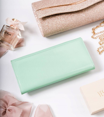 Große Damen Geldbörse aus lackiertem Echtleder – Lorenti