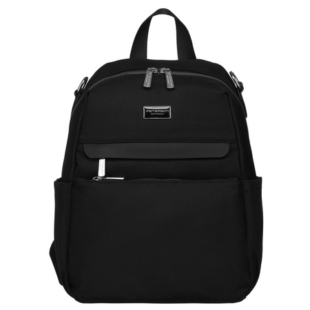 Damen Rucksack mit Taschen in Schwarz – Peterson
