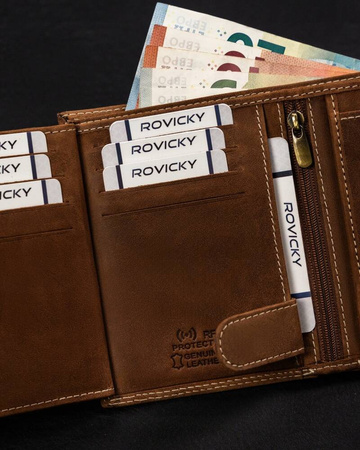 Große Herren Geldbörse Hochformat aus echtem Leder – Always Wild