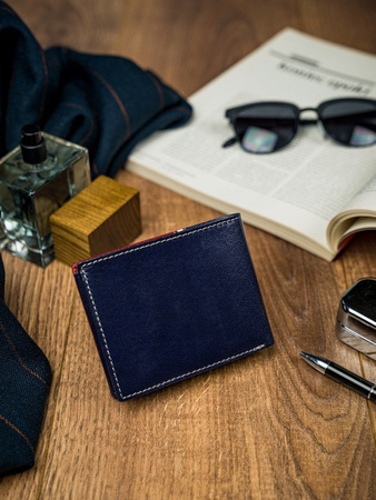 Herren Geldbörse horizontal aus echtem Leder – Rovicky