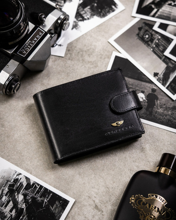 Geschenkset: Elegante Herren Geldbörse aus Leder, Kartenetui und Schlüsselanhänger – Peterson