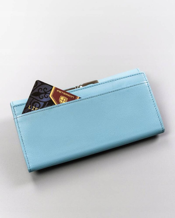 Große Damen Geldbörse aus Leder mit Bügel- und Druckknopfverschluss – Peterson