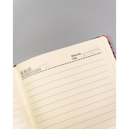 Elegantes, buntes Notizbuch im Format A5 mit Gummiband – Peterson