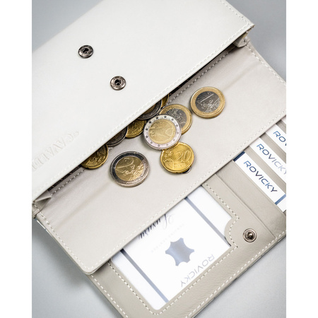 Damen-Geldbörse aus Leder mit Blumenmuster, passend für den Fahrzeugschein - 4U Cavaldi