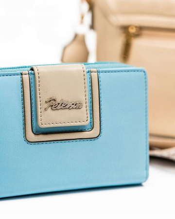 Damen Geldbörse aus Leder mit Druckknopf und Reißverschluss – Peterson