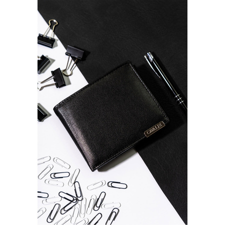 Herren Geldbörse horizontal aus echtem Leder – Cavaldi