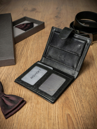 Elegante Herren Geldbörse aus Echtleder – Rovicky