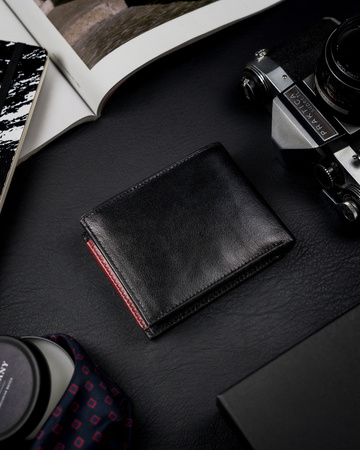 Herren Geldbörse aus Glattleder mit herausnehmbarem Kartenetui – Rovicky