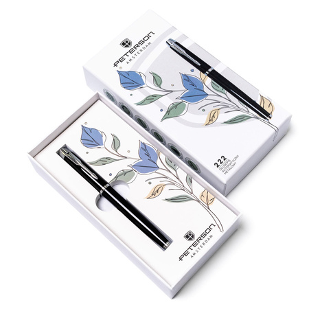 Schwarzer Metallkugelschreiber mit schwarzer Mine – Peterson