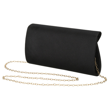 Brokat-Damen-Clutch aus synthetischem Stoff in Schwarz – Rovicky