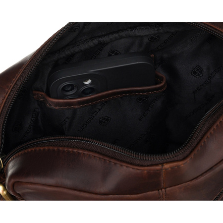 Damen Crossbody Umhängetasche aus echtem Leder – Peterson