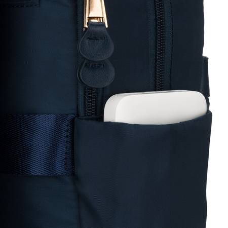 Granatblauer Damen-Nylon-Rucksack mit verstellbaren Schultergurten und Reißverschluss – Peterson