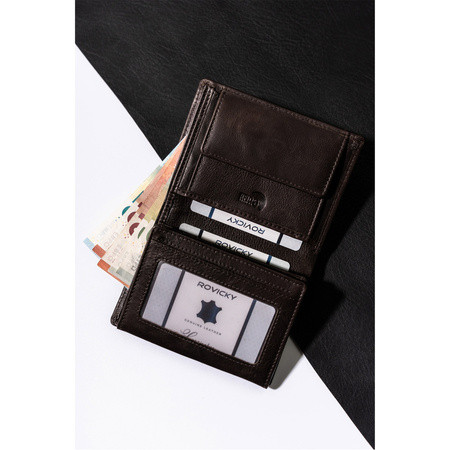 Herren Geldbörse aus echtem Leder mit Kartenfächern – Rovicky